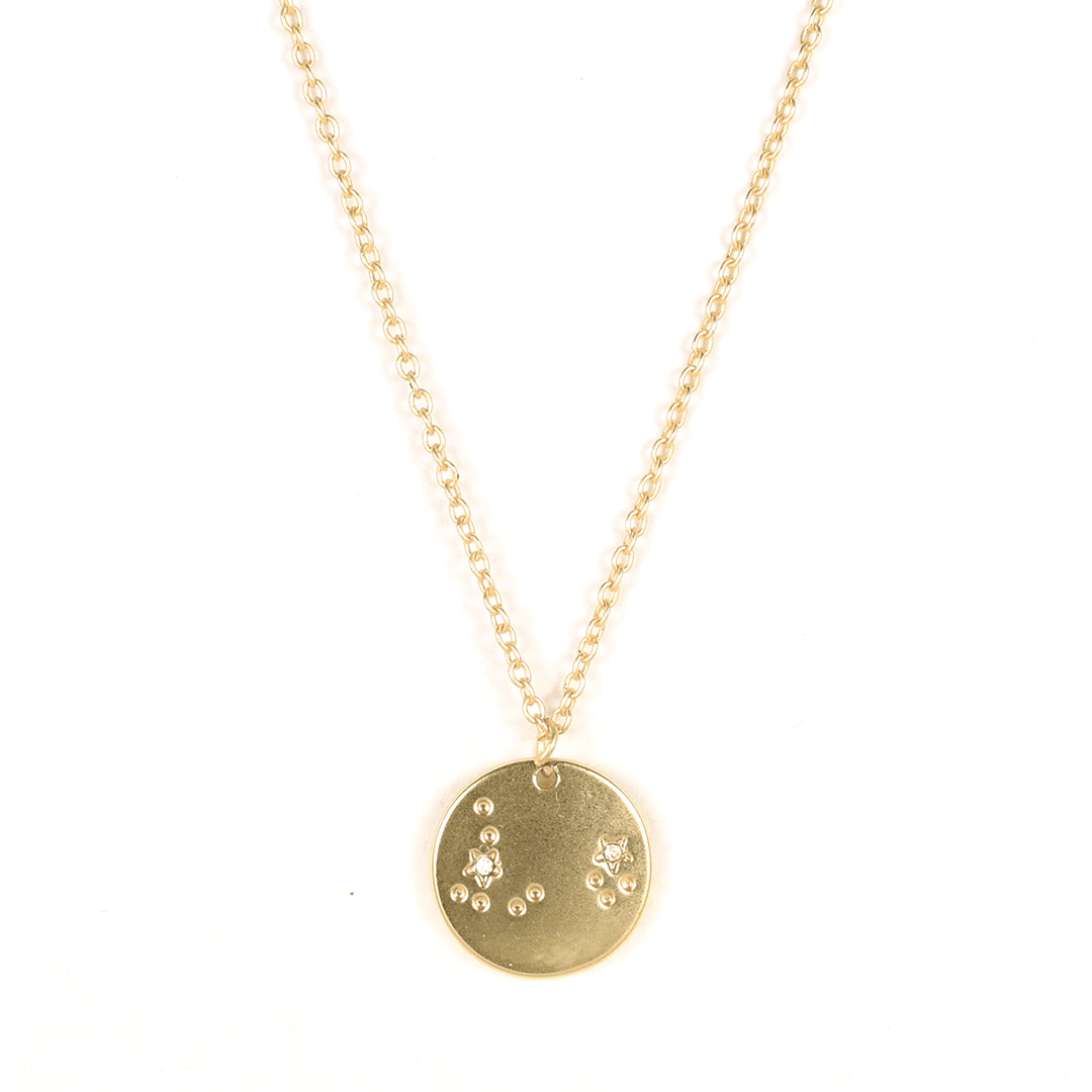 PISCES Zodiac Necklace - Gold - (Feb 19 - Mar 20) - Nifty Decor & More