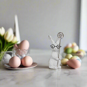 RAZ - 5" Bunnies with Glasses Place Card Holders - Set Of 2