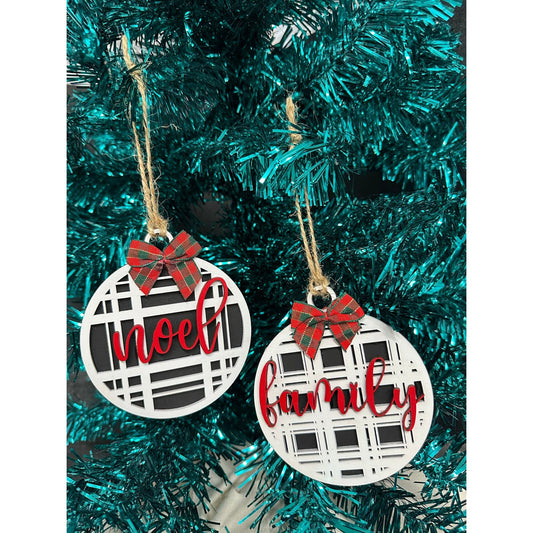 Plaid Ornaments - Nifty Decor & More
