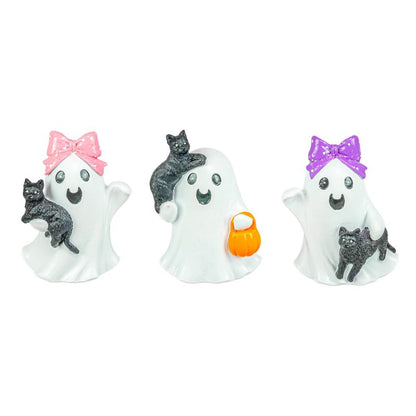 Playful Black Cat Ghost 3" Stander - Nifty Decor & More