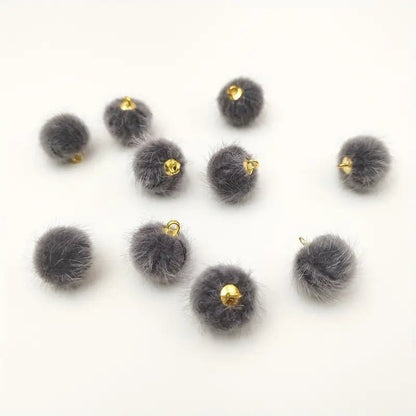 Pom Pom Pendant Charms, Fun Colorful Fluffy Detail, Ideal for Crafting Earrings, Hair Accessories & Keychains & Gift Giving - Nifty Decor & More