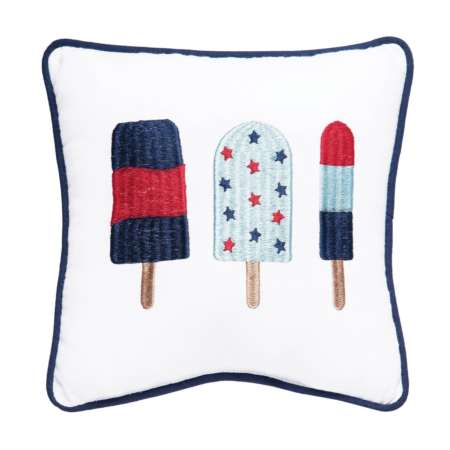 Popsicles Red White Blue Design, Patriotic Throw Pillow, , Perfect for Summer Decor, Fourth of July Gift Throw Pillow