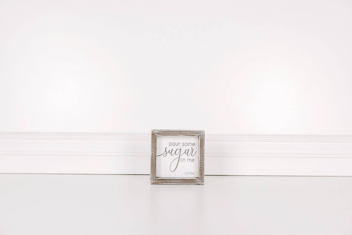 Pour Some Sugar On Me coffee mini framed sign, sassy kitchen decor for coffee lovers, perfect gift for caffeine addicts - Nifty Decor & More