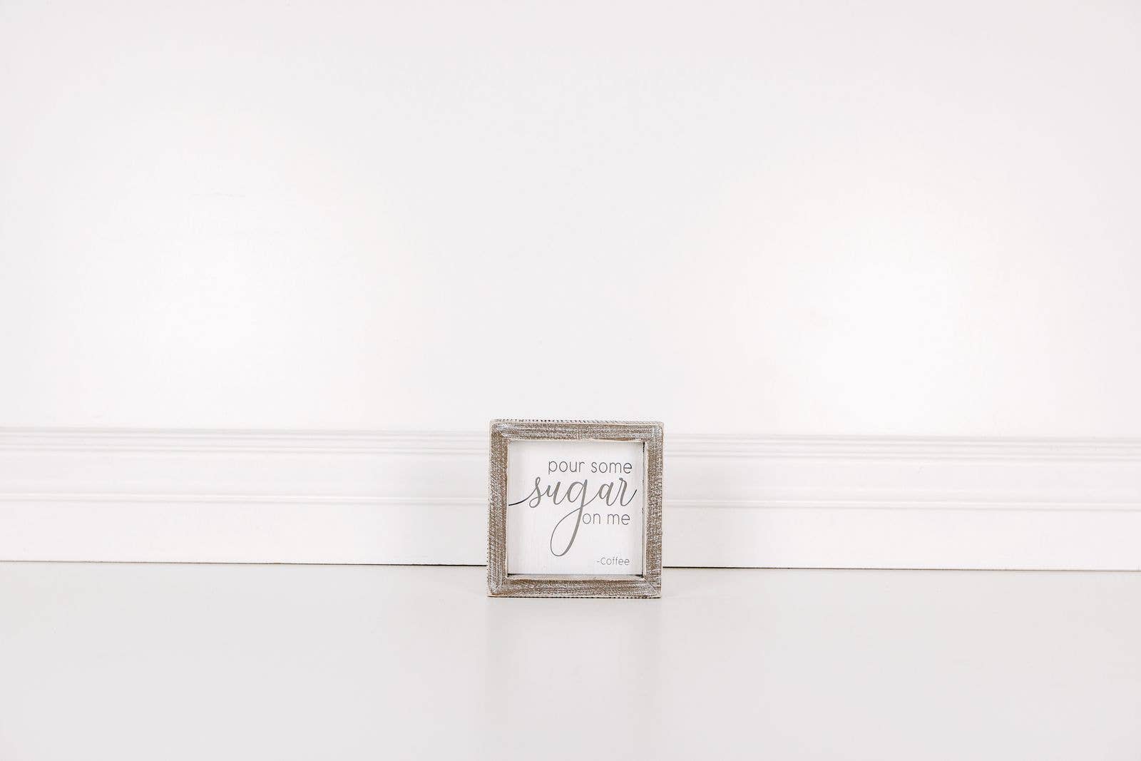 Pour Some Sugar On Me coffee mini framed sign, sassy kitchen decor for coffee lovers, perfect gift for caffeine addicts - Nifty Decor & More