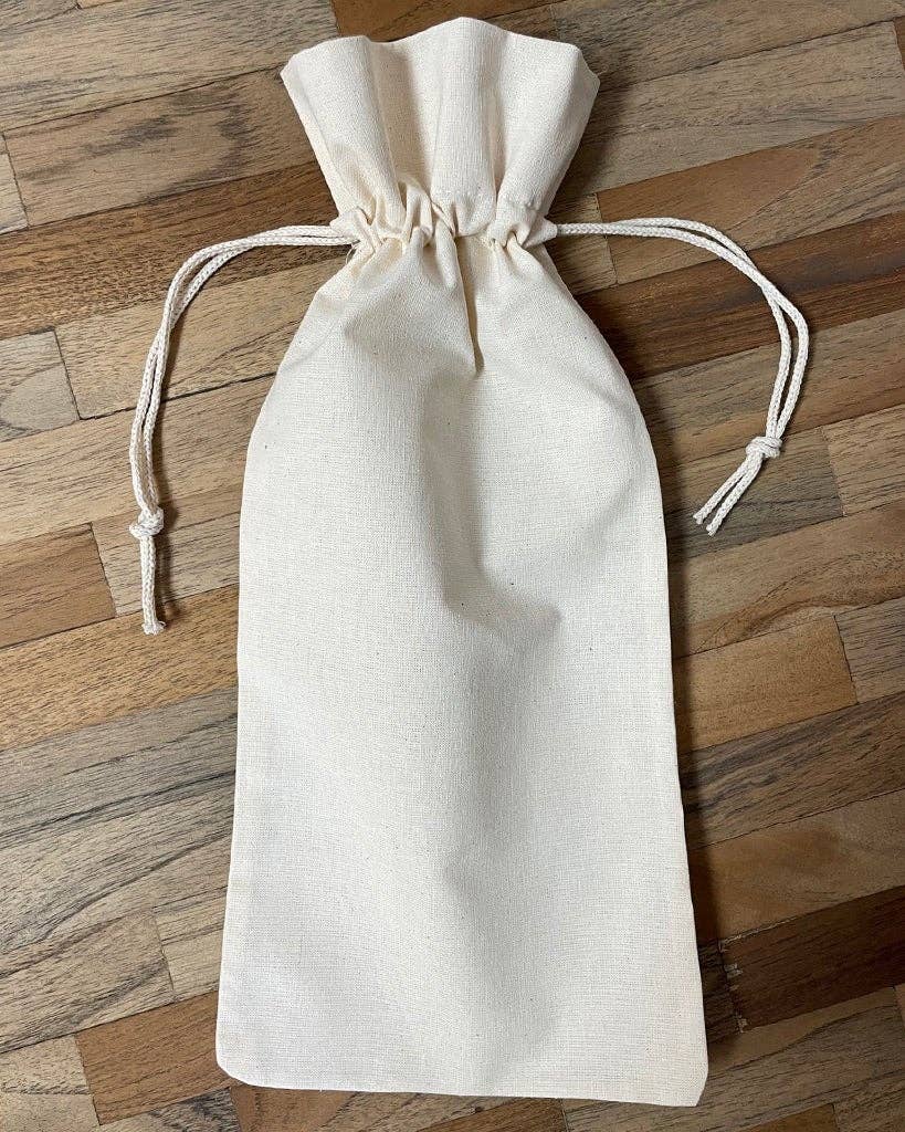 Premium Cotton Wine Bags - Single Bottle - Customizable - Nifty Decor & More