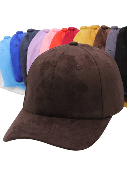 Premium Vegan Suede Strap-back Baseball Cap