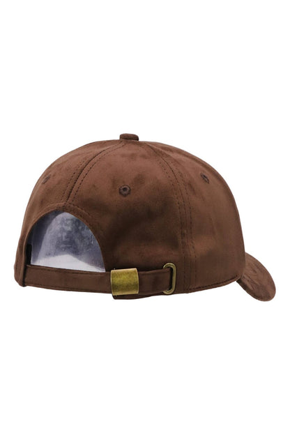 Premium Vegan Suede Strap-back Baseball Cap