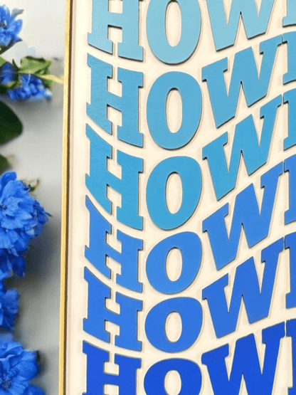 Preppy Blue Girly Wall Art, Western Decor with Four Fun Options, Great Gift for Cowgirl Lover Howdy