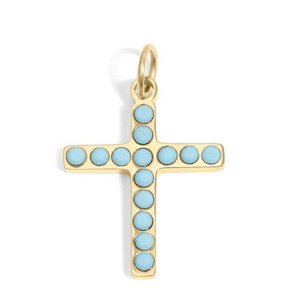 Preppy Western Charms Pendants, 18K gold PVD finish, meaningful gift for her, stylish accessory Coquette Charms Cross