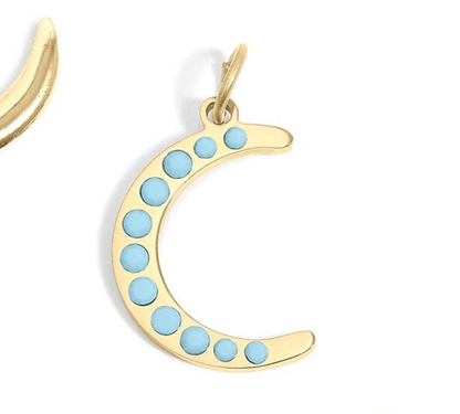 Preppy Western Charms Pendants, 18K gold PVD finish, meaningful gift for her, stylish accessory Coquette Charms Moon