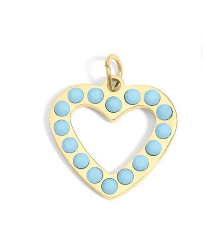 Preppy Western Charms Pendants, 18K gold PVD finish, meaningful gift for her, stylish accessory Coquette Charms Heart