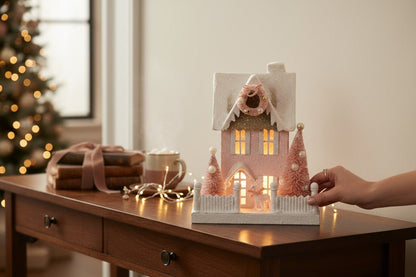 Pretty in Pink Cottage Collectible