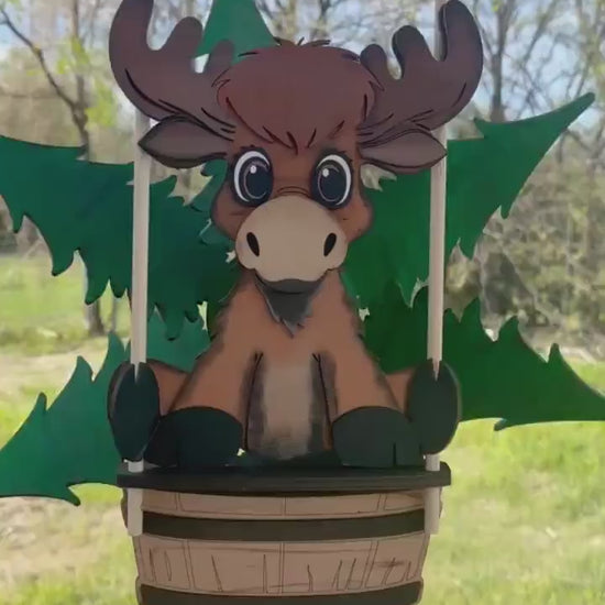 Moose Wind Spinner | Outdoor Farm Wind Spinner | Handmade Spinner | Moose Spinner