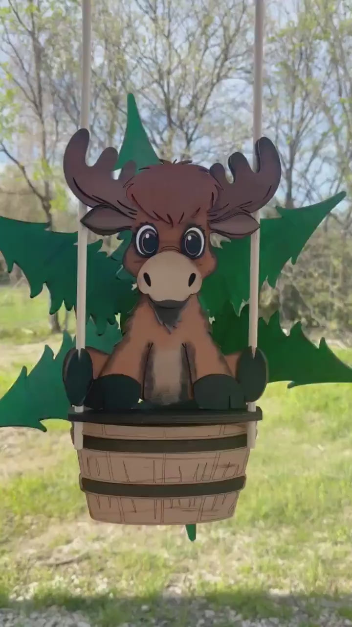 Moose Wind Spinner | Outdoor Farm Wind Spinner | Handmade Spinner | Moose Spinner