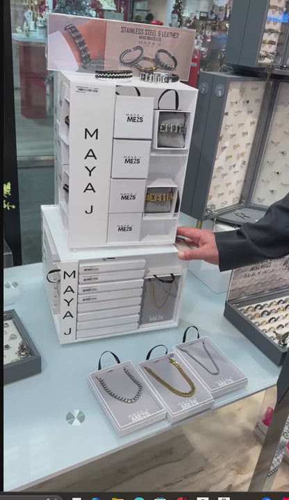 Men's Bracelets - Stainless-Steel & Leather