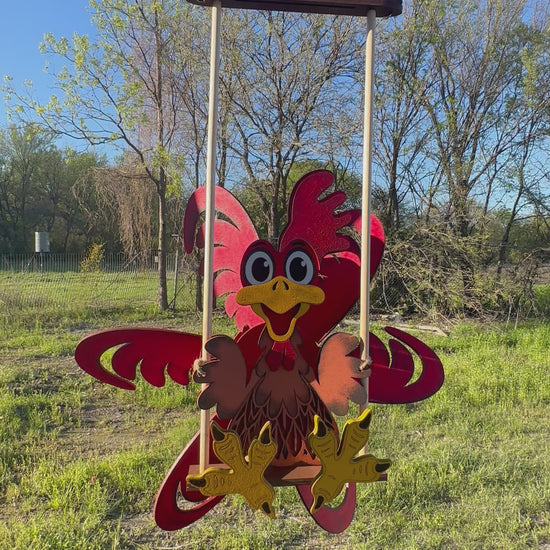 Rooster Windspinner Outdoor Decor