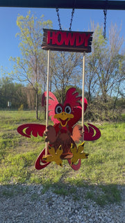 Rooster Windspinner Outdoor Decor