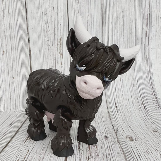 Flexi Highland Cow 3D Printed