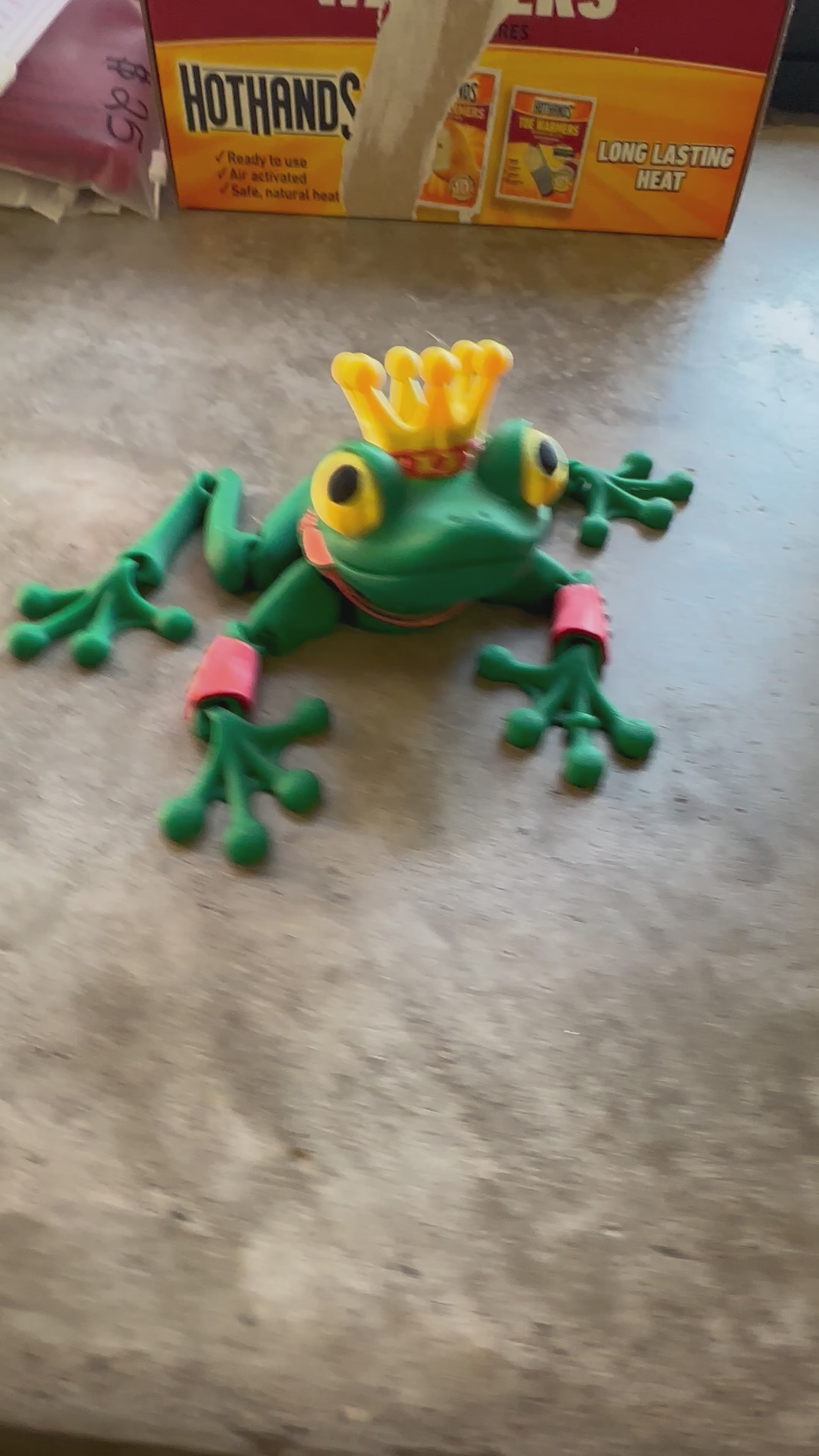 Kissable Frog Prince | Flexi 3d Printer | Party Accessories | Toy | Shelf Sitter