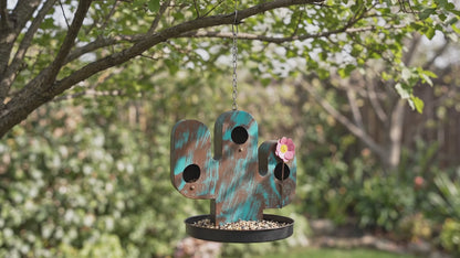 Cactus Metal Bird Feeder