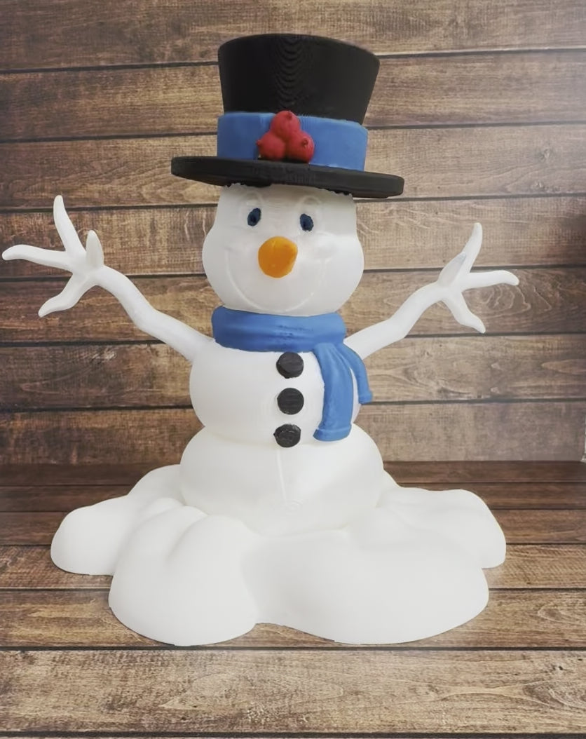 Snowy the Flexy Snowman Christmas 3D Printed