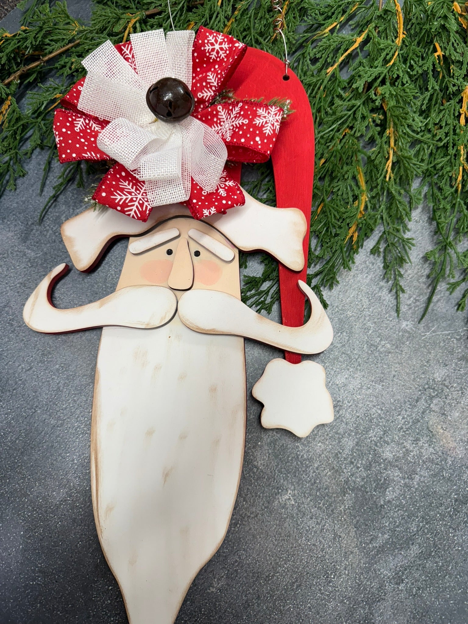 Primitive Santa Door Hanger - Nifty Decor & More