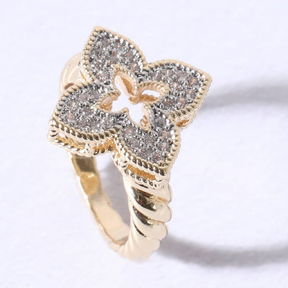 Princess Flower Clover Cubic Zirconia Rings - Nifty Decor & More