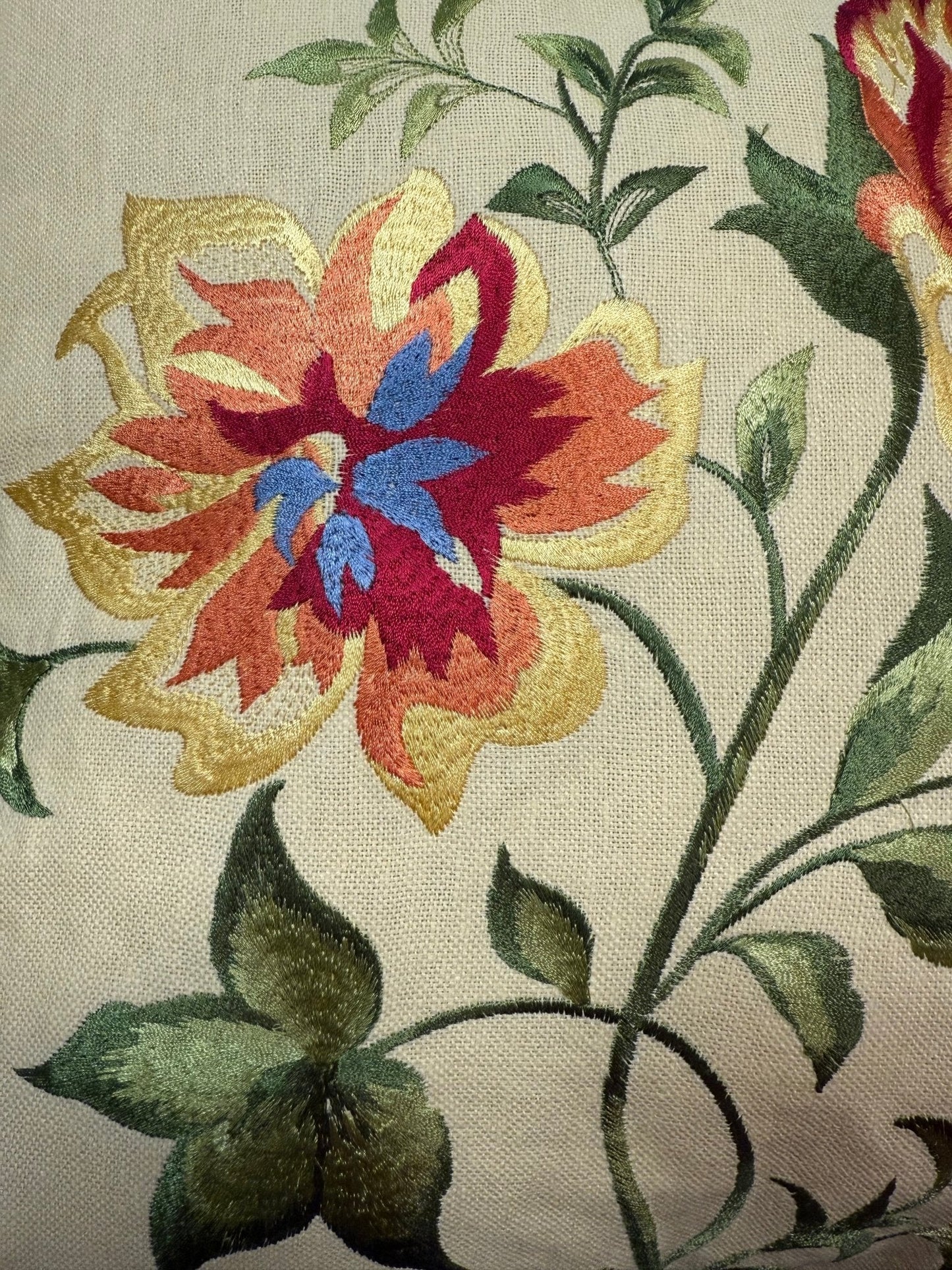 Priscilla Yellow Floral Embroidered Pillow | Boho Home Decor, Decorative Throw Pillow, Accent Cushion & Gift Idea - Nifty Decor & More