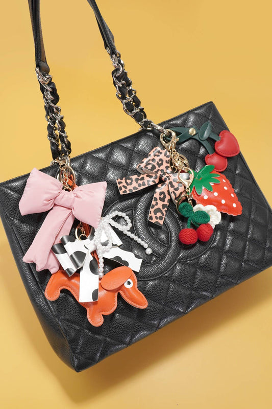 Puffy Bow Ribbon Bag Charm Keychain, Trendy Stylish Accessory for Bags, Gift for Girlfriend or BFF - Nifty Decor & More