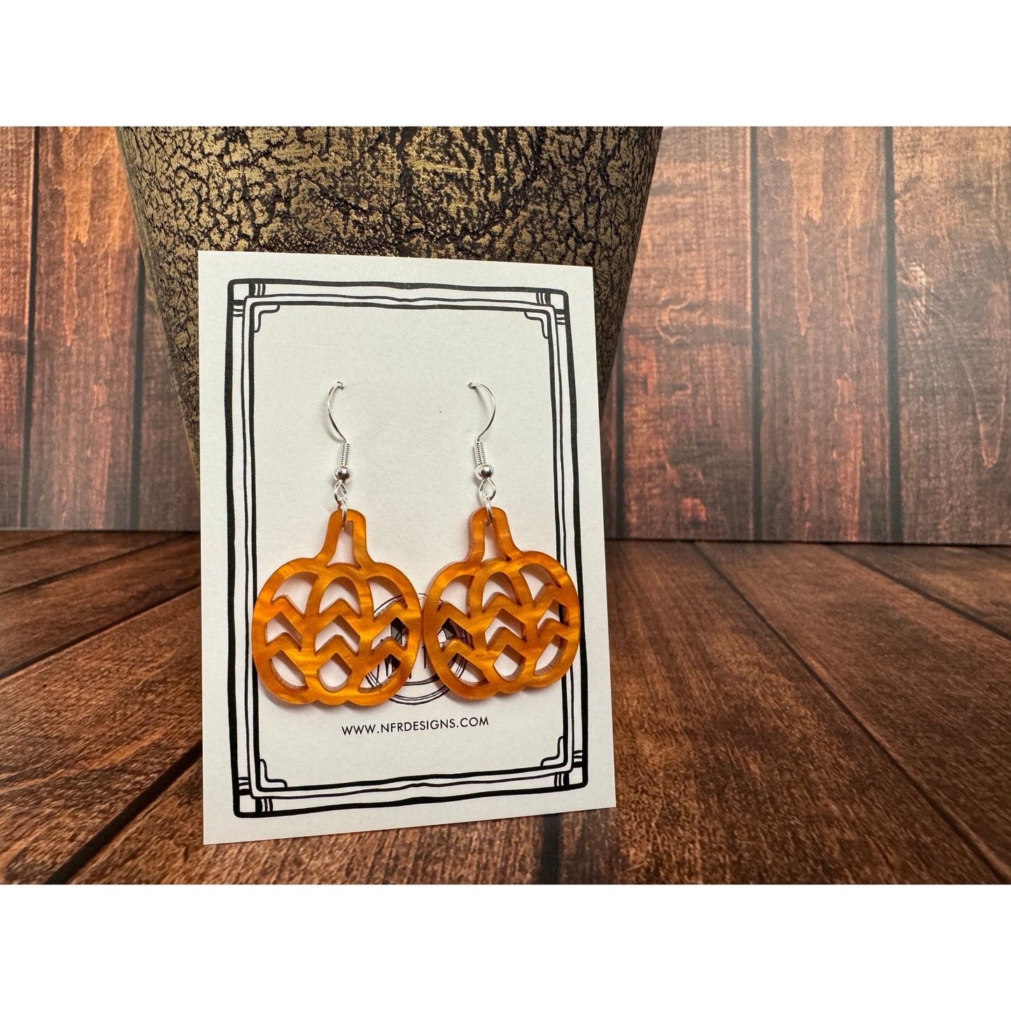 Pumpkin Dangle Earrings - Nifty Decor & More