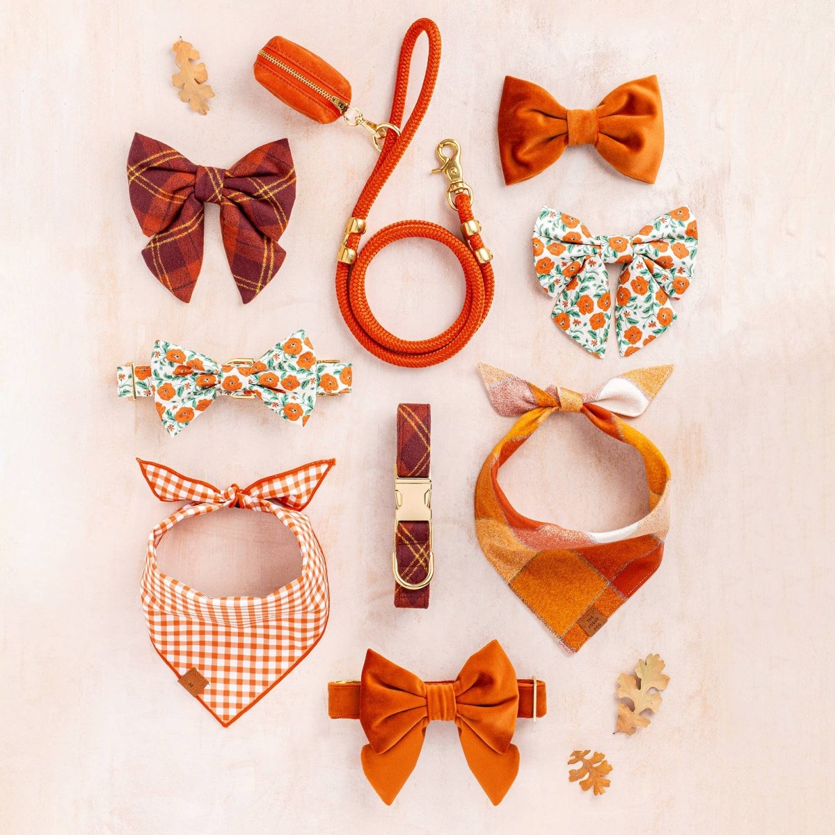 Pumpkin Spice Flannel Fall Dog Bandana - Nifty Decor & More