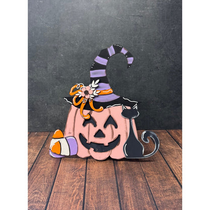 Pumpkin w/Witch Hat Pink