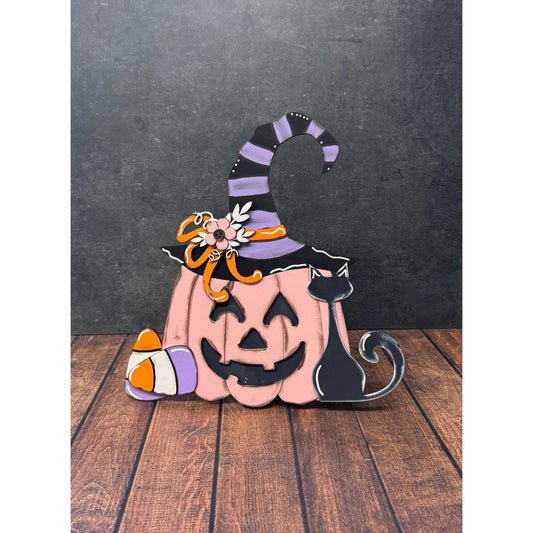 Pumpkin w/Witch Hat - Nifty Decor & More
