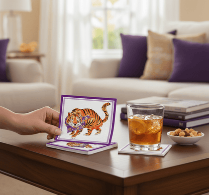 Purple Tiger Hometown Pride Cocktail Napkins (20 Ct) - Nifty Decor & More