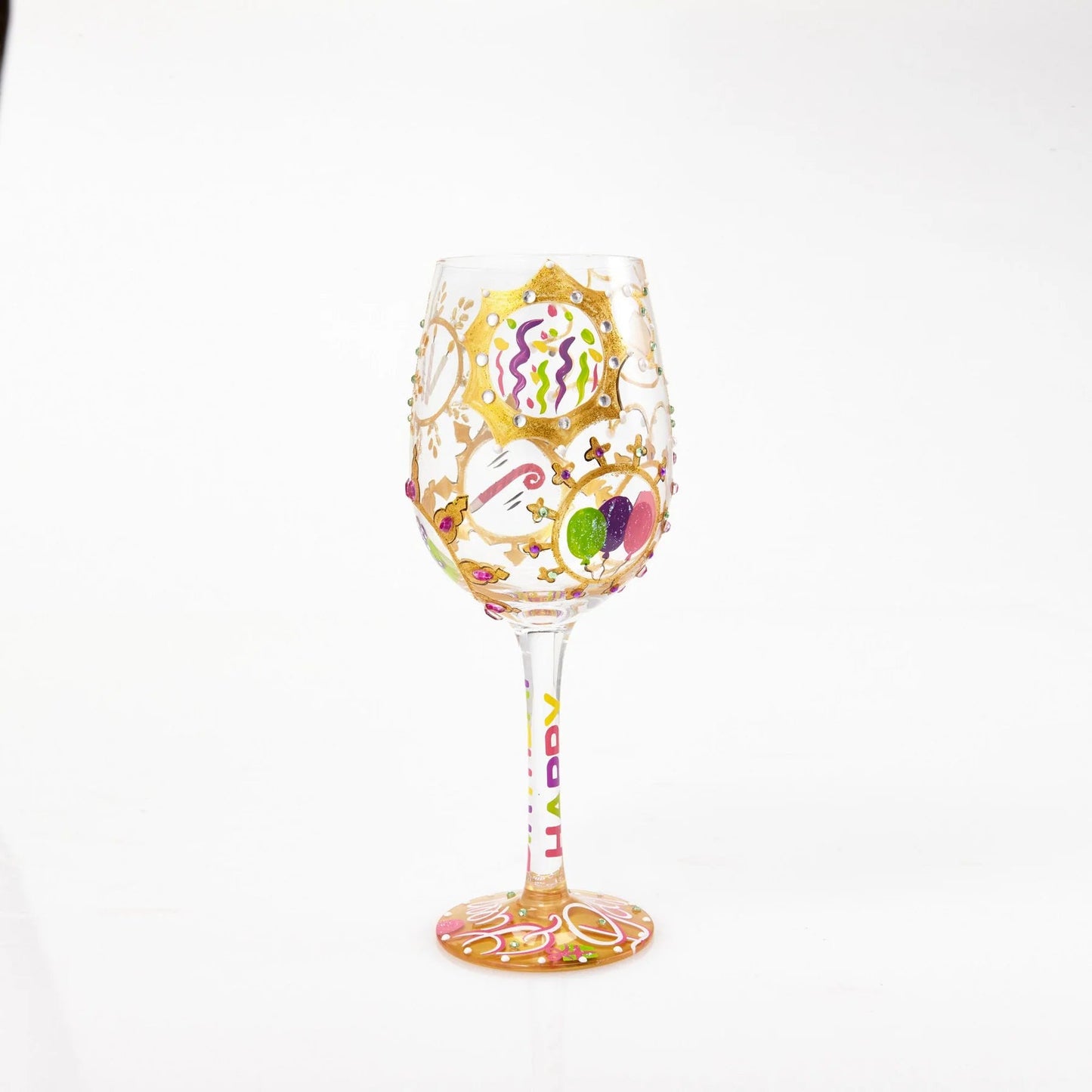 Queen For a Day Hand painted Wine Glass, 15 oz. - Nifty Decor & More