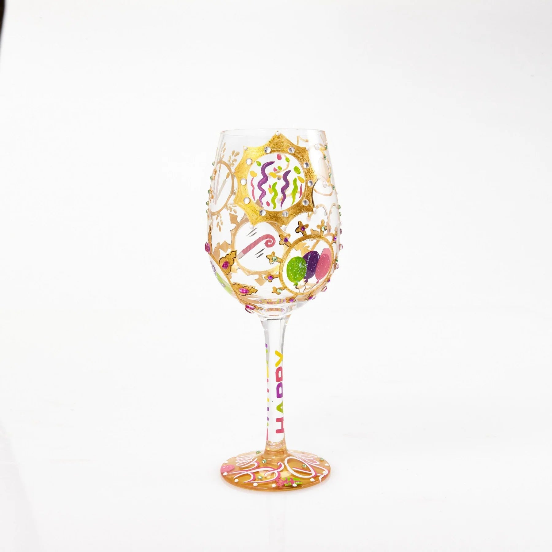 Queen For a Day Hand painted Wine Glass, 15 oz. - Nifty Decor & More