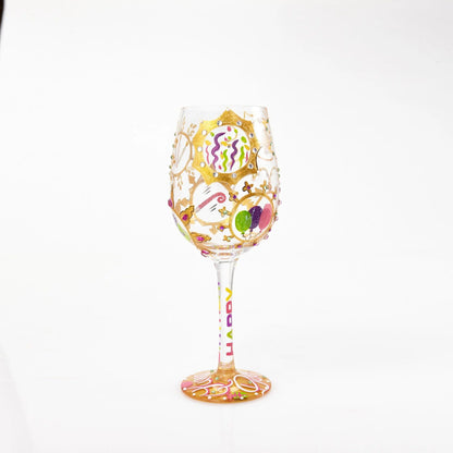 Queen For a Day Hand painted Wine Glass, 15 oz. - Nifty Decor & More
