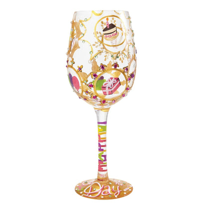 Queen For a Day Hand painted Wine Glass, 15 oz. - Nifty Decor & More