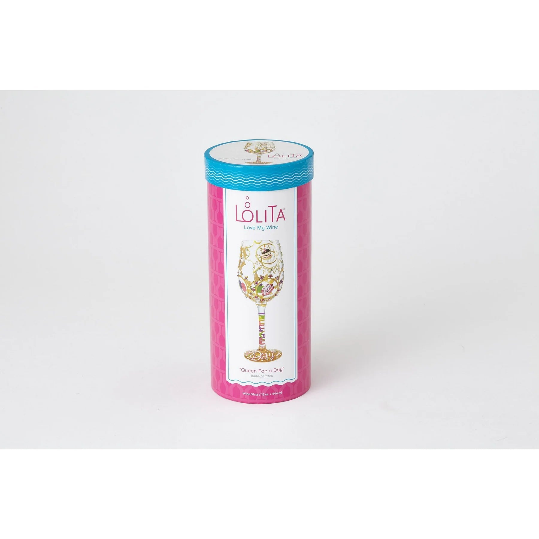 Queen For a Day Hand painted Wine Glass, 15 oz. - Nifty Decor & More