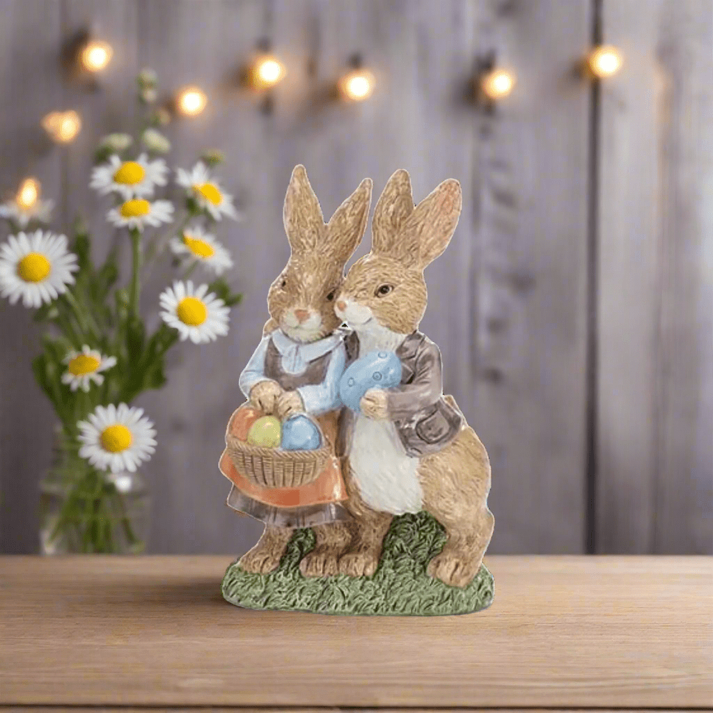 Rabbit Family Figurines – Hand - Painted Resin Bunny Decor (Sold Separately) - Nifty Decor & More