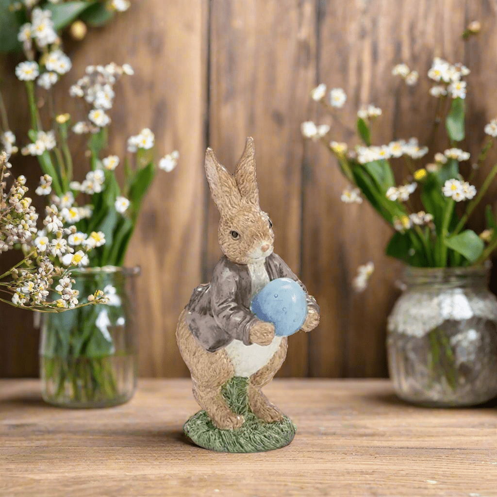 Rabbit Family Figurines – Hand - Painted Resin Bunny Decor (Sold Separately) - Nifty Decor & More