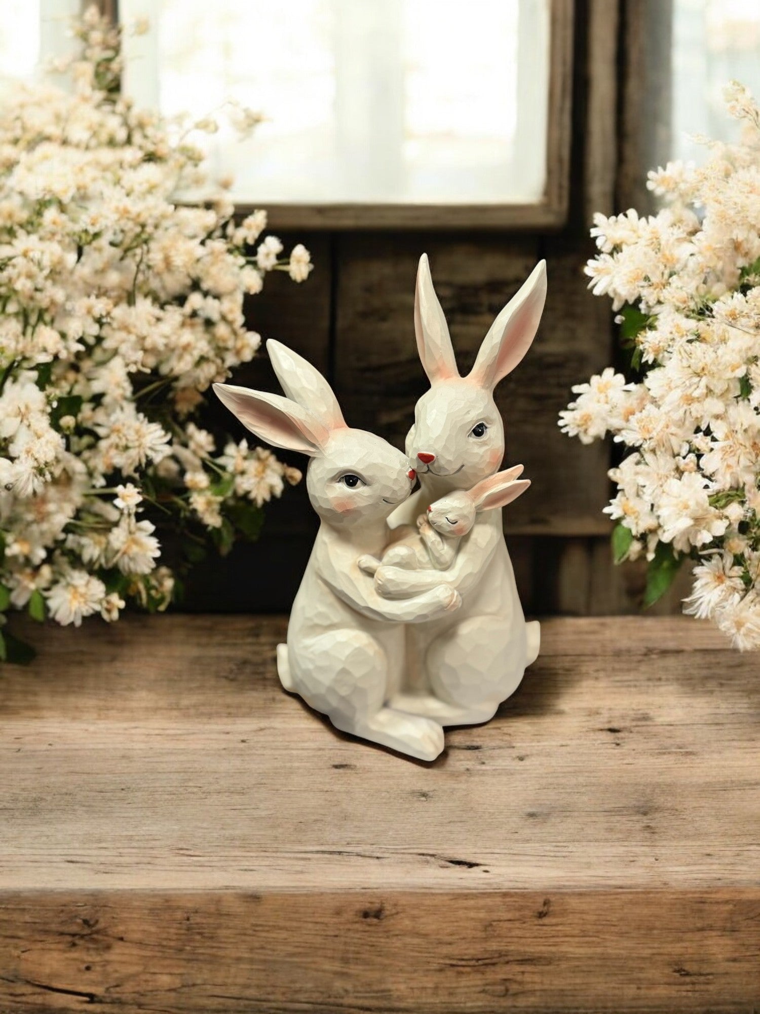 Rabbit Family Holding Baby - Nifty Decor & More