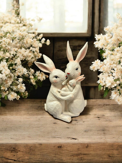 Rabbit Family Holding Baby - Nifty Decor & More