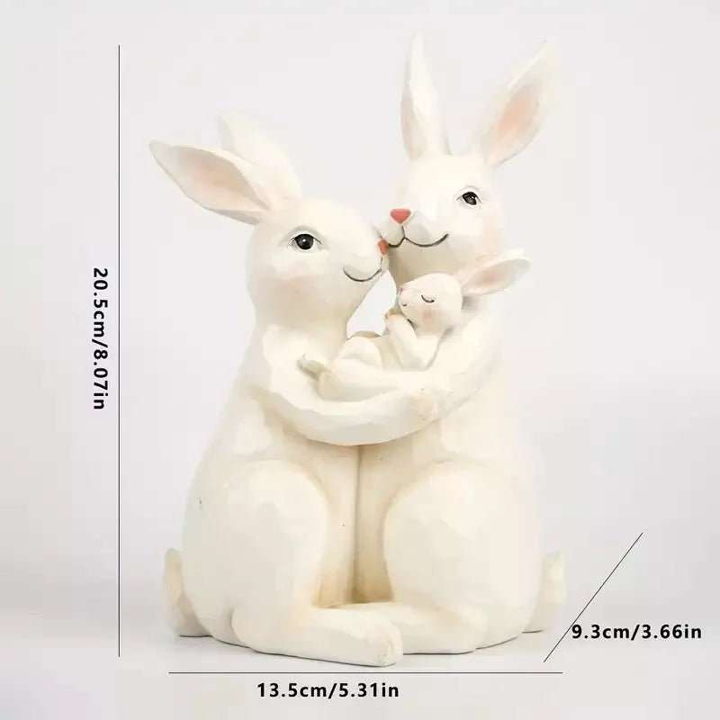 Rabbit Family Holding Baby - Nifty Decor & More