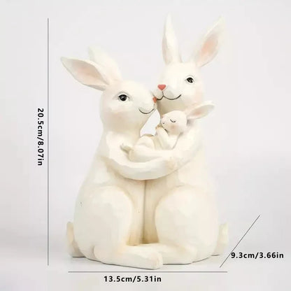 Rabbit Family Holding Baby - Nifty Decor & More