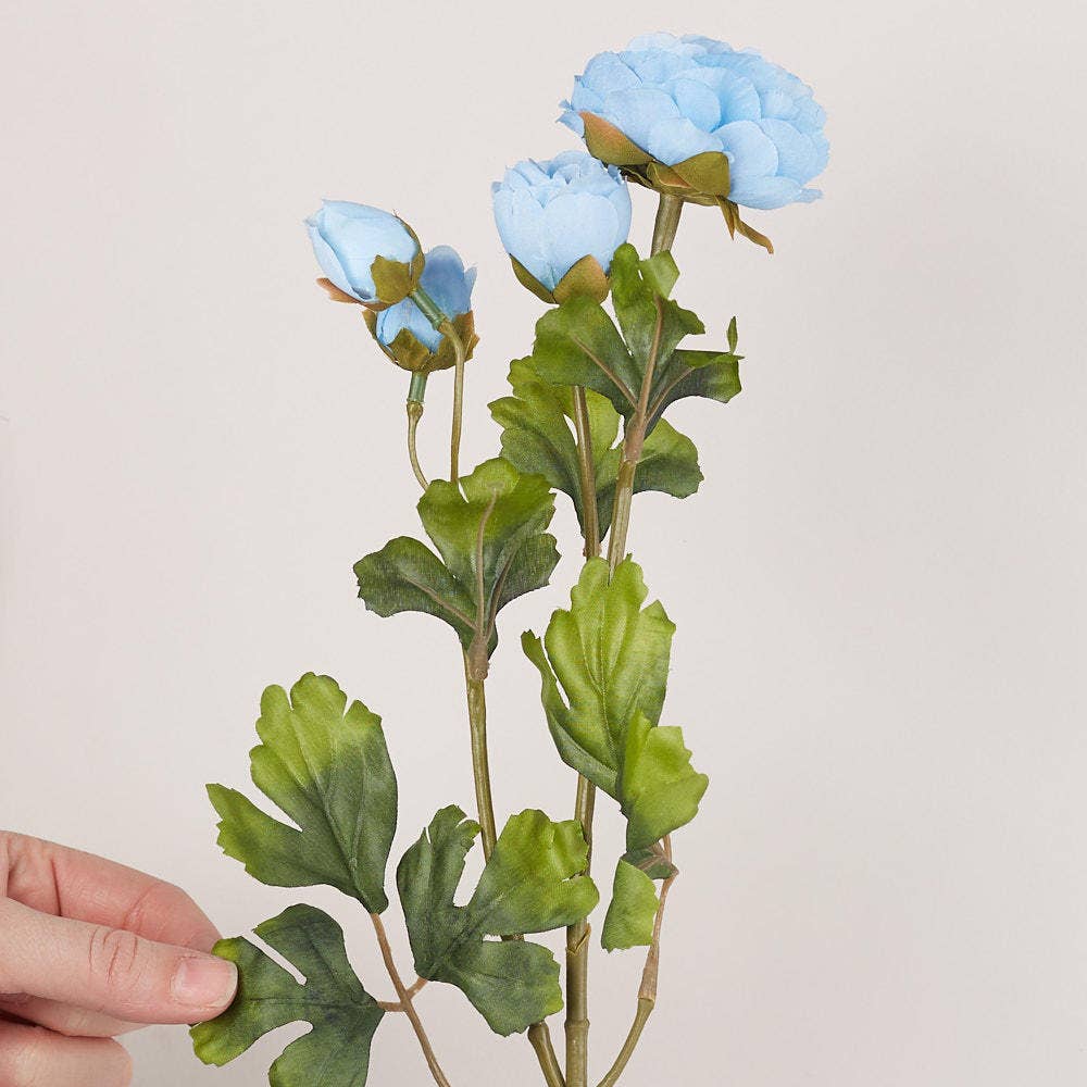 Ranunculus Flower Stems - Gorgeous 22" Tall Artificial Spring Flowers for Home Decor & Events, Realistic Blooming Stems - Nifty Decor & More