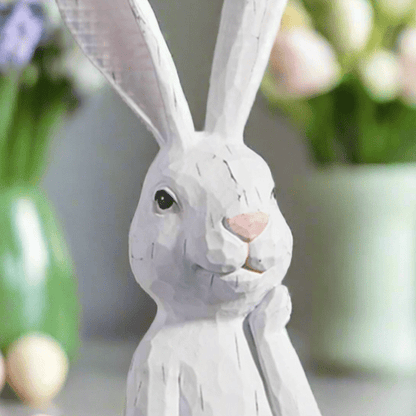 10.25" Thinking Rabbit Bust | Vintage Home Decor Statues | Gifts | Unique Easter Decoration & Collectibles Shelf Sitter