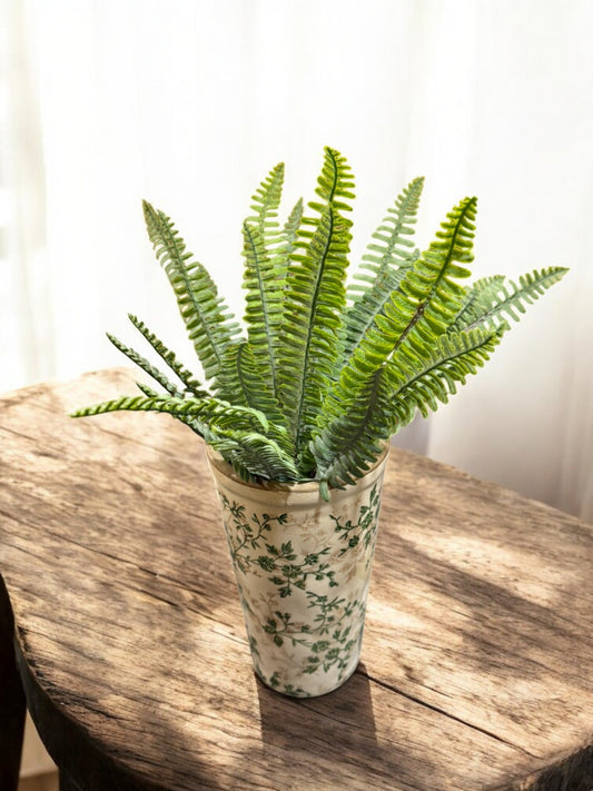 RAZ - 15" Fern Bush - Realistic Artificial Fern Plant, Home Decor, Office Decor, Greenery, Indoor Plants, Floral Arrangement, Housewarming