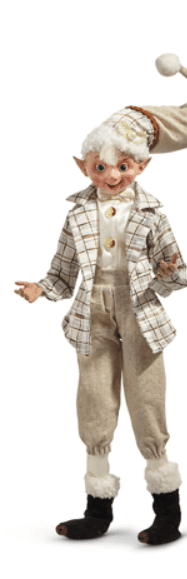 RAZ - 16" Mountain Plaid Elf - Posable Christmas Decor, Winter Decor, Festive Home Accent, Holiday Decoration - Nifty Decor & More