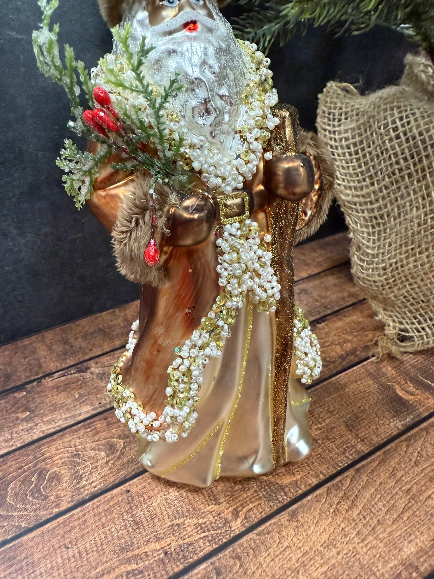 RAZ - 8" Mountain Santa Ornament - Nifty Decor & More